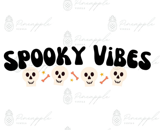 Spooky Vibes Halloween Fall Digital Design Cricut Silhouette