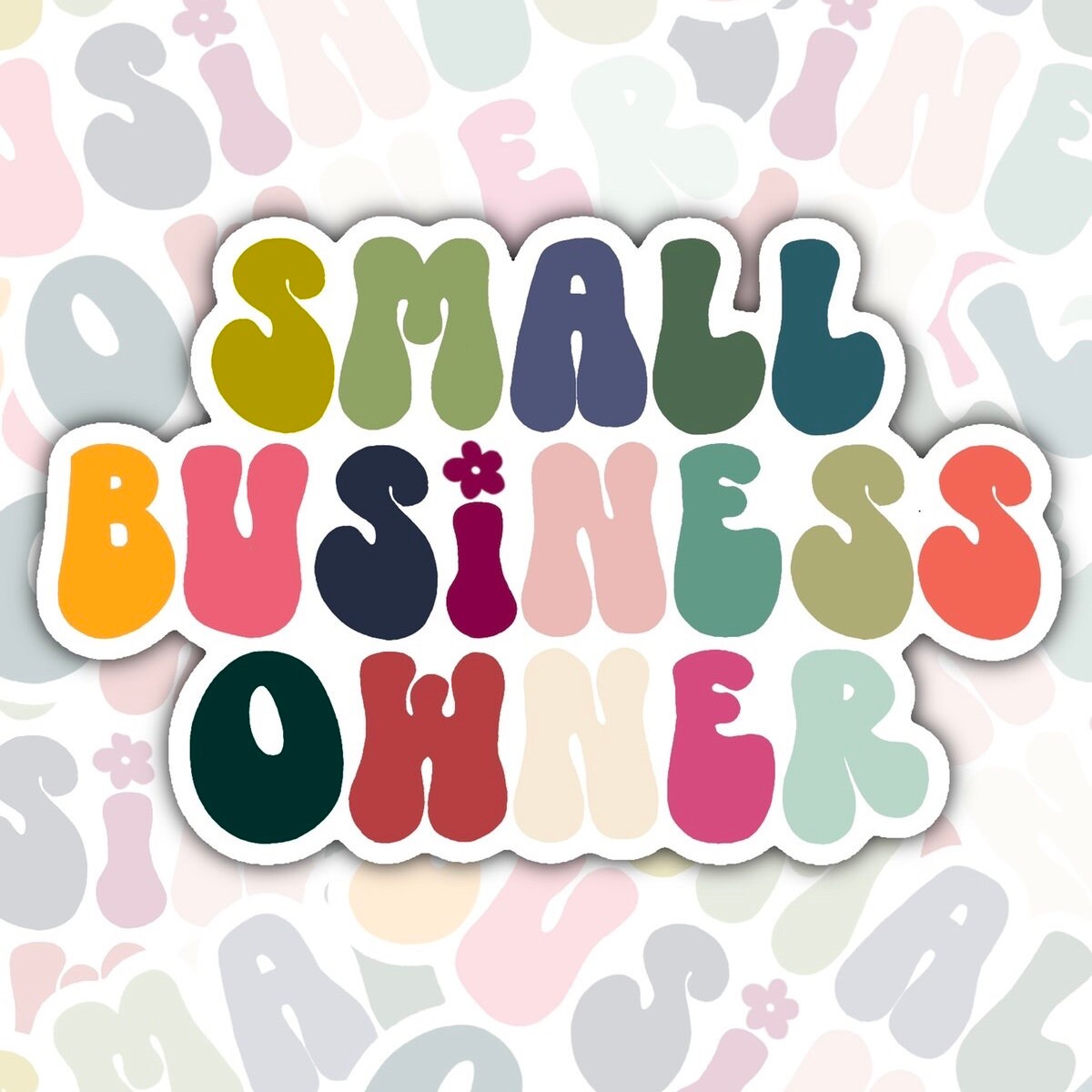 Small Business Owner Retro Sticker Decal