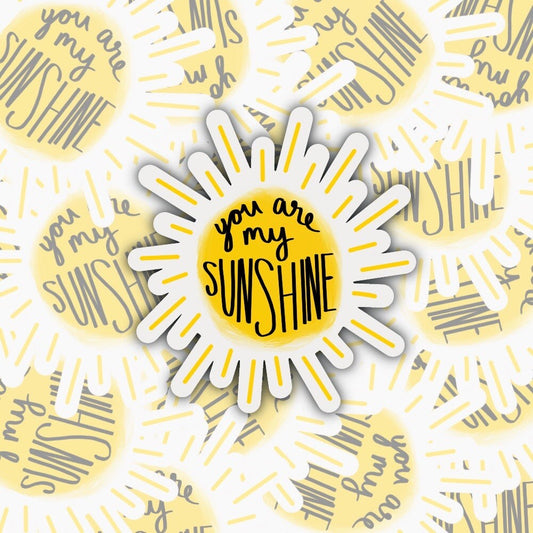 You are my sunshine sun sticker decal, Perfect for Laptops, Water Bottles, Notebooks, Tablets, Phones