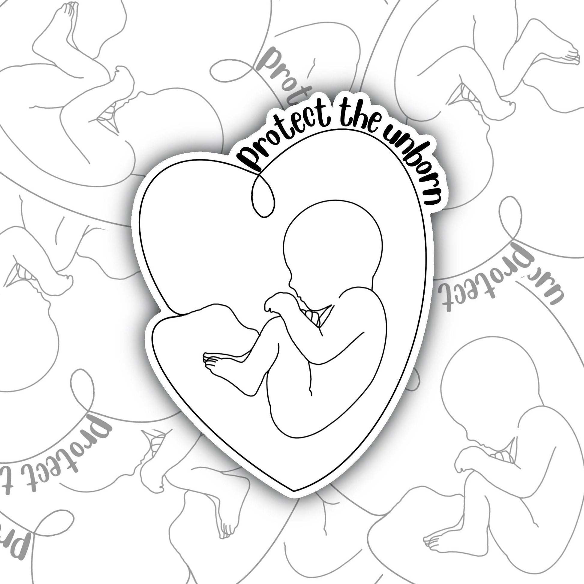 protect the unborn sticker decal, Pro-Life Sticker, Pro Life, Pastel Sticker, Perfect for Notebooks, Laptops, Water Bottles, Phones