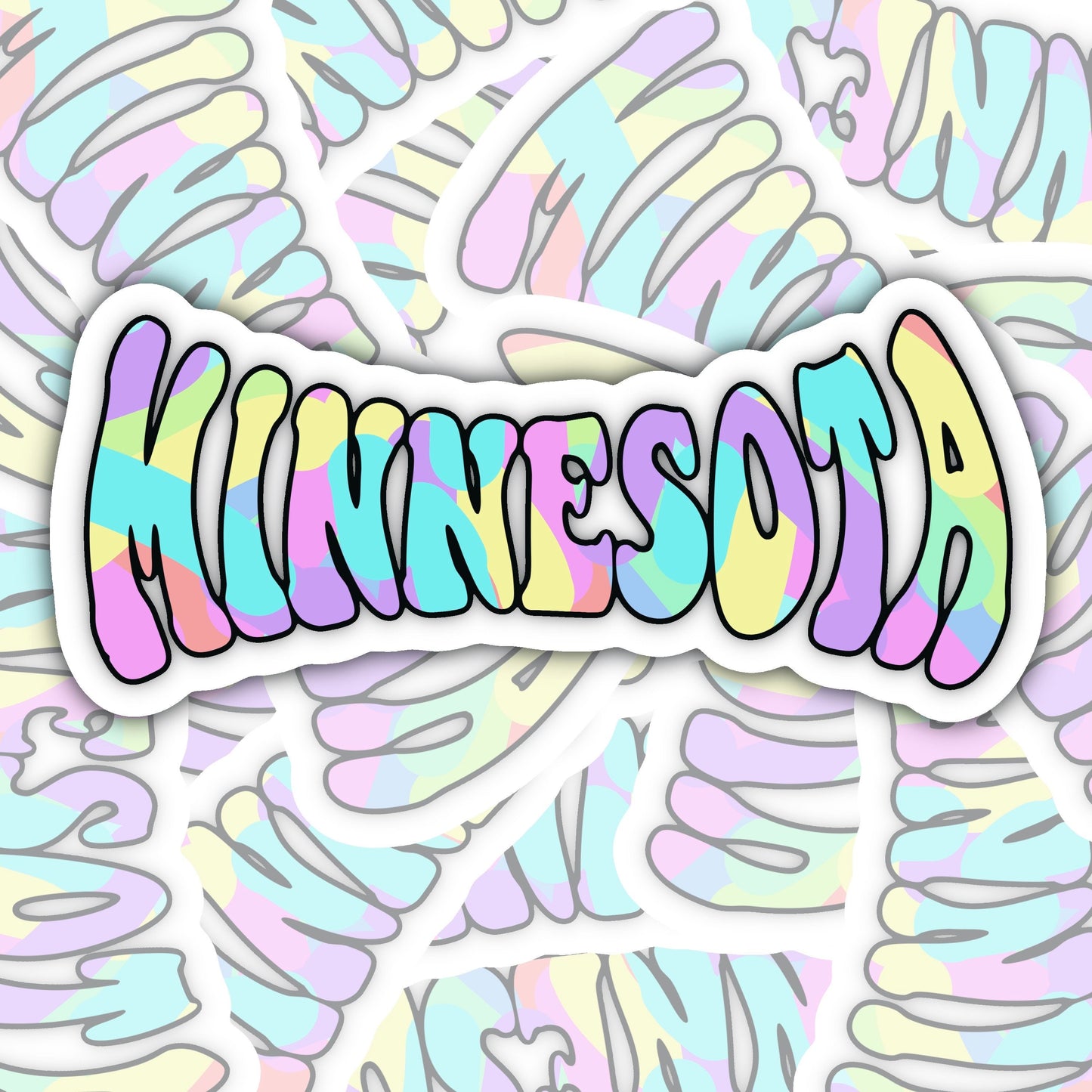 Minnesota Retro Sticker Decal, Perfect for Minnesota Lovers, Perfect for Laptops, iPads, Water Bottles, Phones, Journals, Sticker