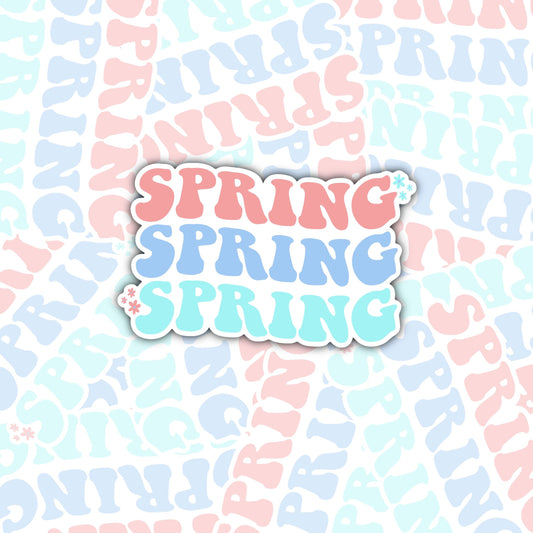 Retro Spring Sticker Decal, Floral Sticker, Spring Gift, Plant Lover Gift, Perfect for Laptops, iPads, Water Bottles, Phones, Sticker