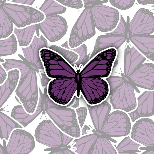 Purple Butterfly Sticker Decal, Butterfly Lover Gift, Perfect for Notebooks, Laptops, Water Bottles, Tablets, Phones