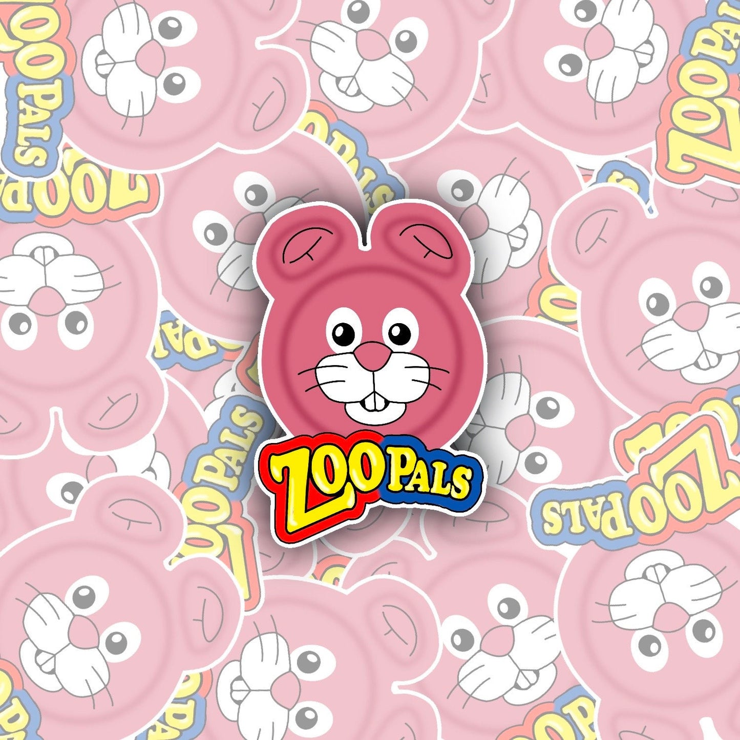 rabbit zoo pals plate sticker decal, Perfect for Notebooks, Laptops, Water Bottles, Phones, Tablets