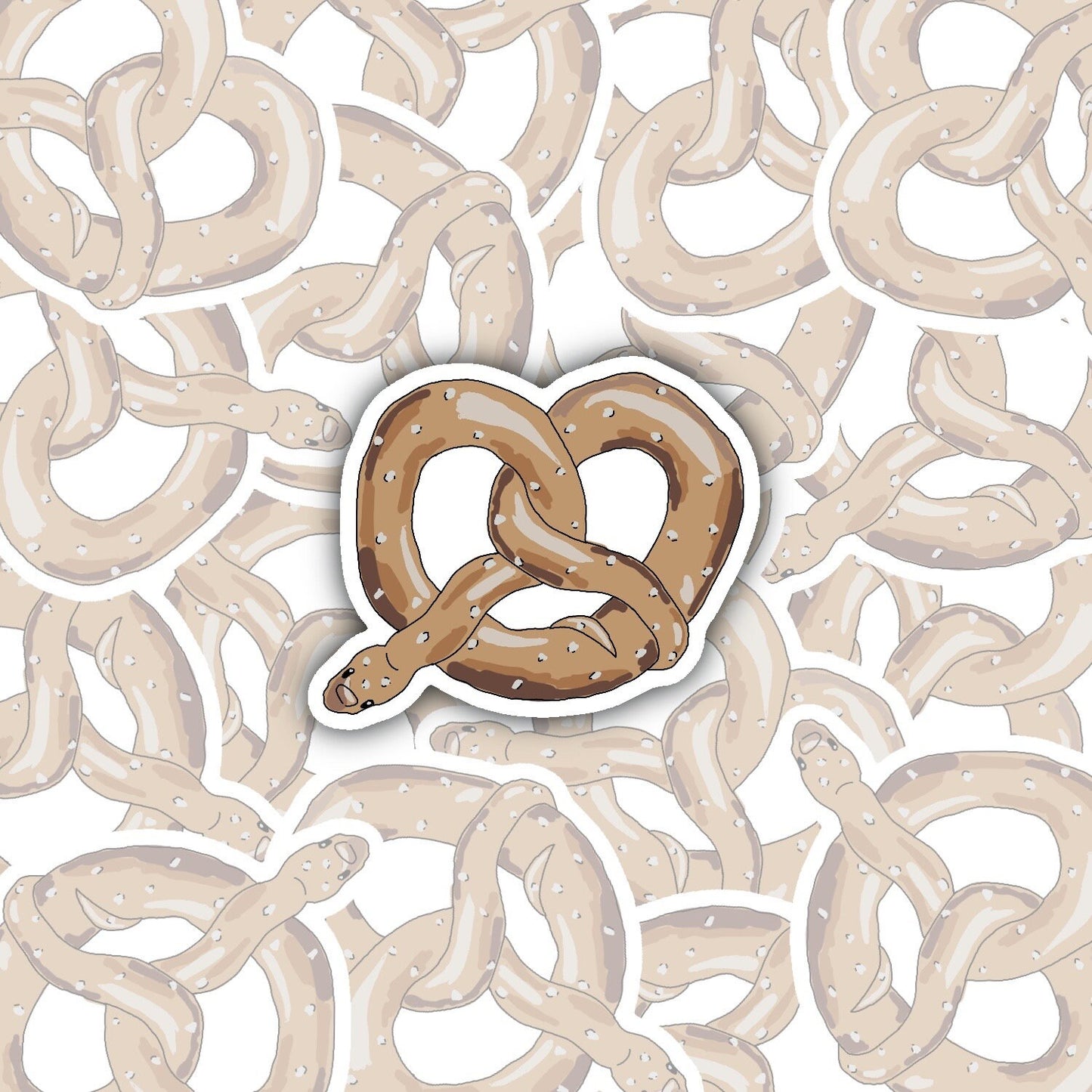 Pretzel Snake Sticker Decal, Reptile Lover Gift, Snake Lover Gift, Perfect for Notebooks, Laptops, Water Bottles, Journals, Tablets, Phones