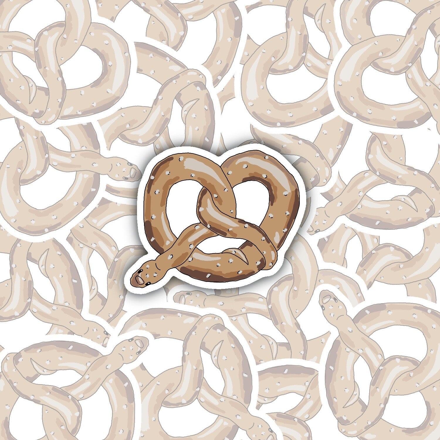 Pretzel Snake Sticker Decal, Reptile Lover Gift, Snake Lover Gift, Perfect for Notebooks, Laptops, Water Bottles, Journals, Tablets, Phones